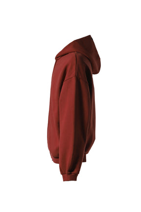 HEAVY FLEECE FULLZIP HOODIE / CRIMSON