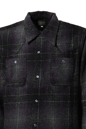 COWBOY ONE-UP SHIRT - W/N/PE OMBRE PLAID / PUR