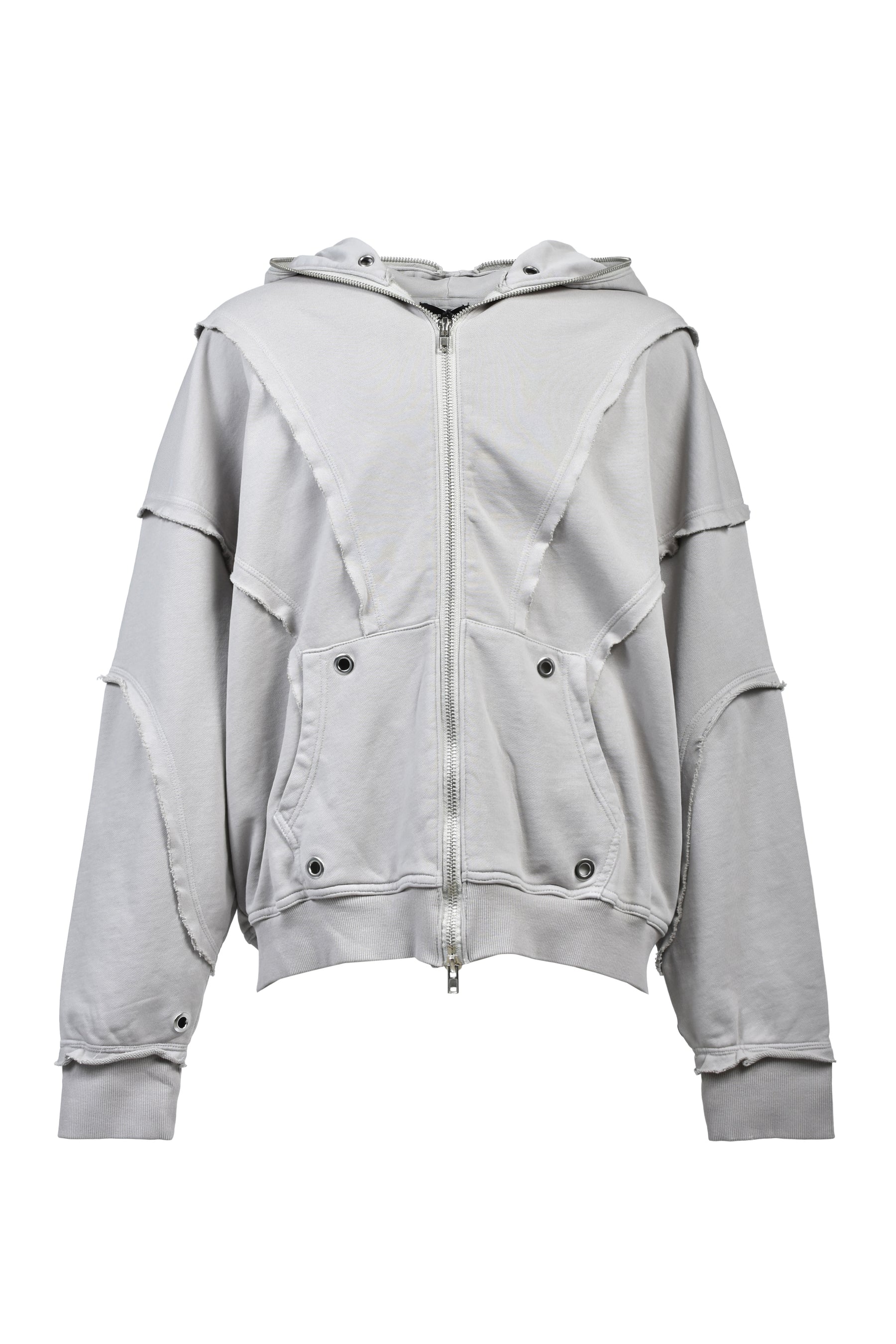 FADE ZIP UP HOODIE TYPE-2 / GRY
