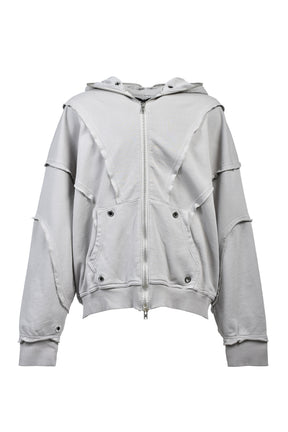 FADE ZIP UP HOODIE TYPE-2 / GRY