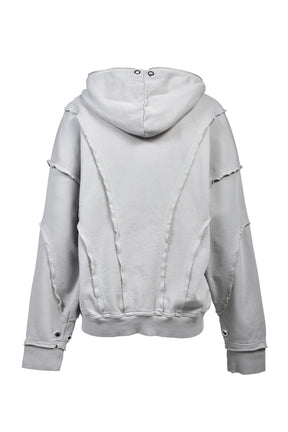 FADE ZIP UP HOODIE TYPE-2 / GRY