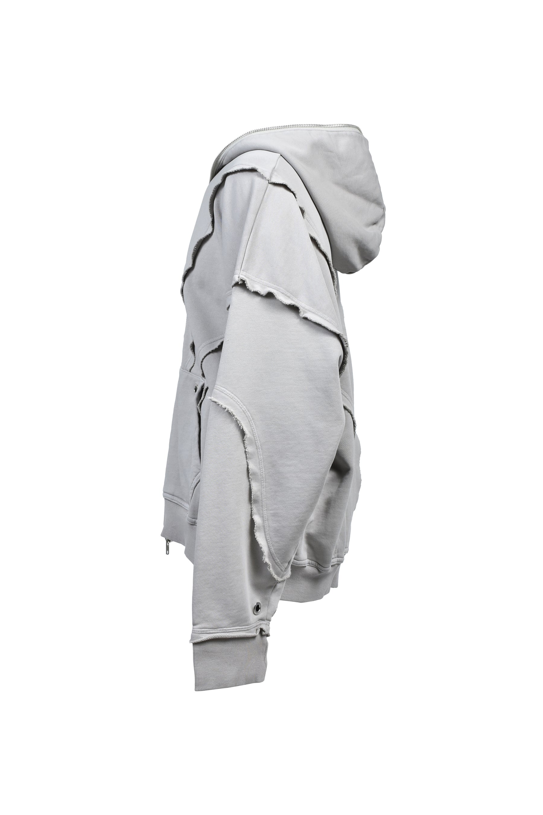 FADE ZIP UP HOODIE TYPE-2 / GRY
