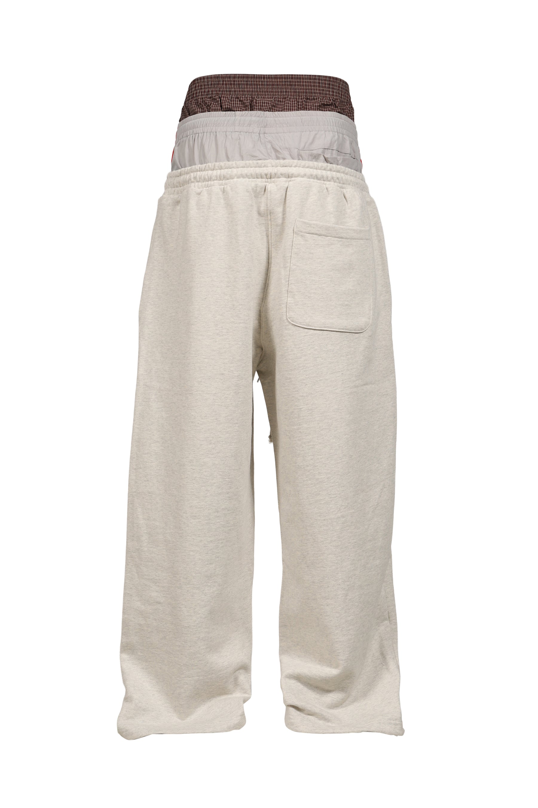 3 LAYERED SWEAT PANTS / WHT MELANGE