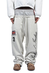 3 LAYERED SWEAT PANTS / WHT MELANGE