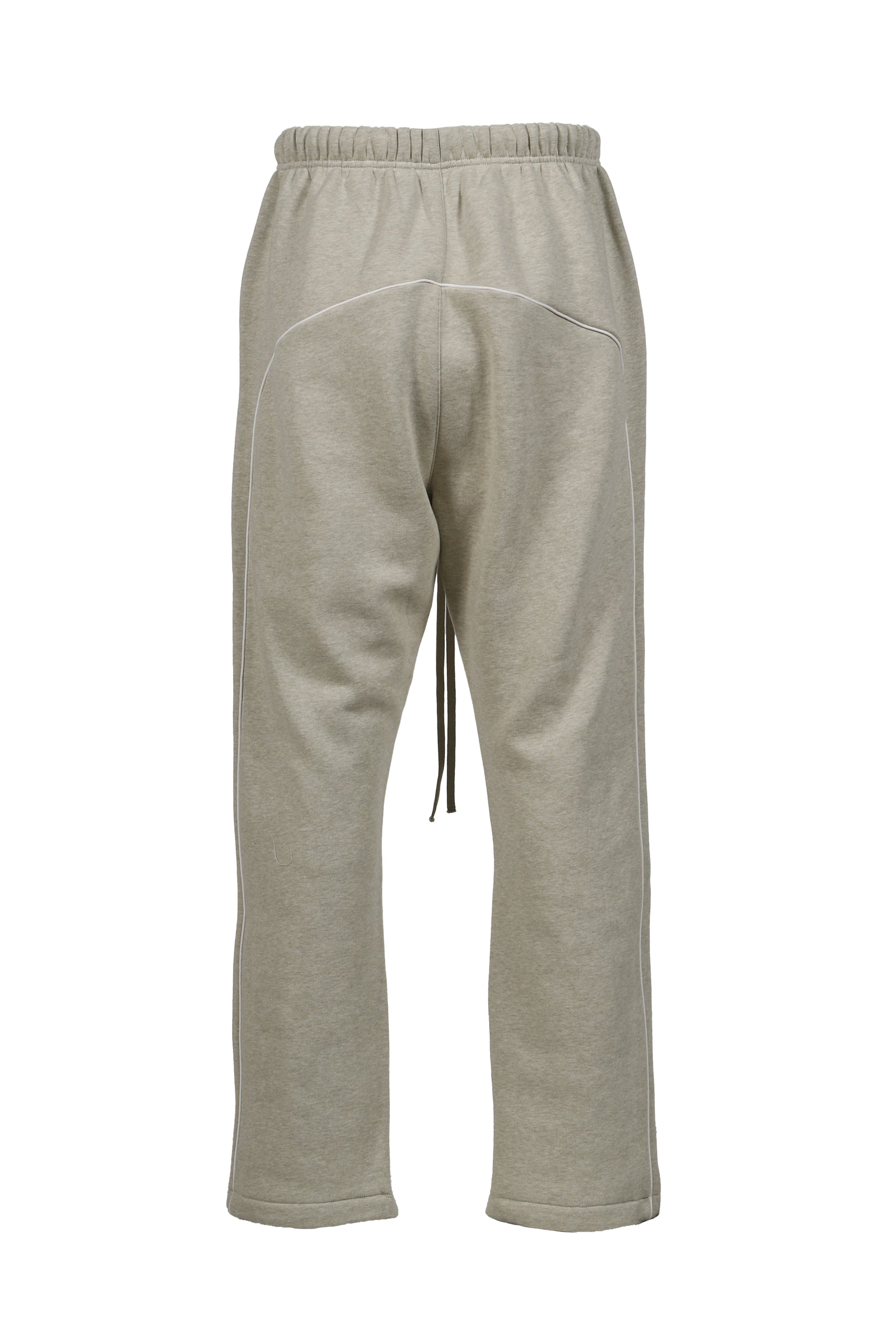 RELAXED FLEECE SWEATPANT WITH PIPING / HEATHER STONE/CLOUD WHT