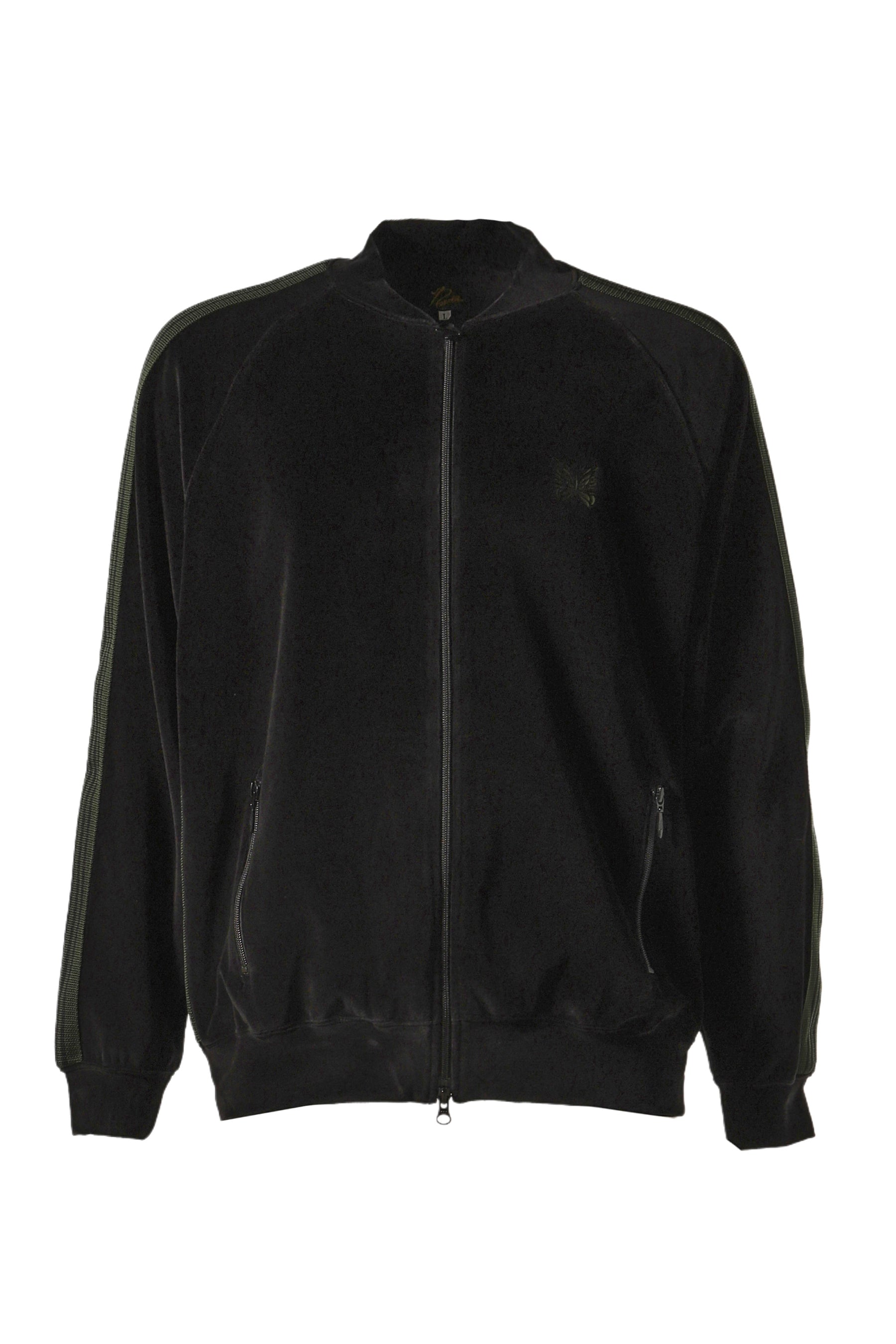 R.C. TRACK JACKET - C/PE VELOUR / BLK