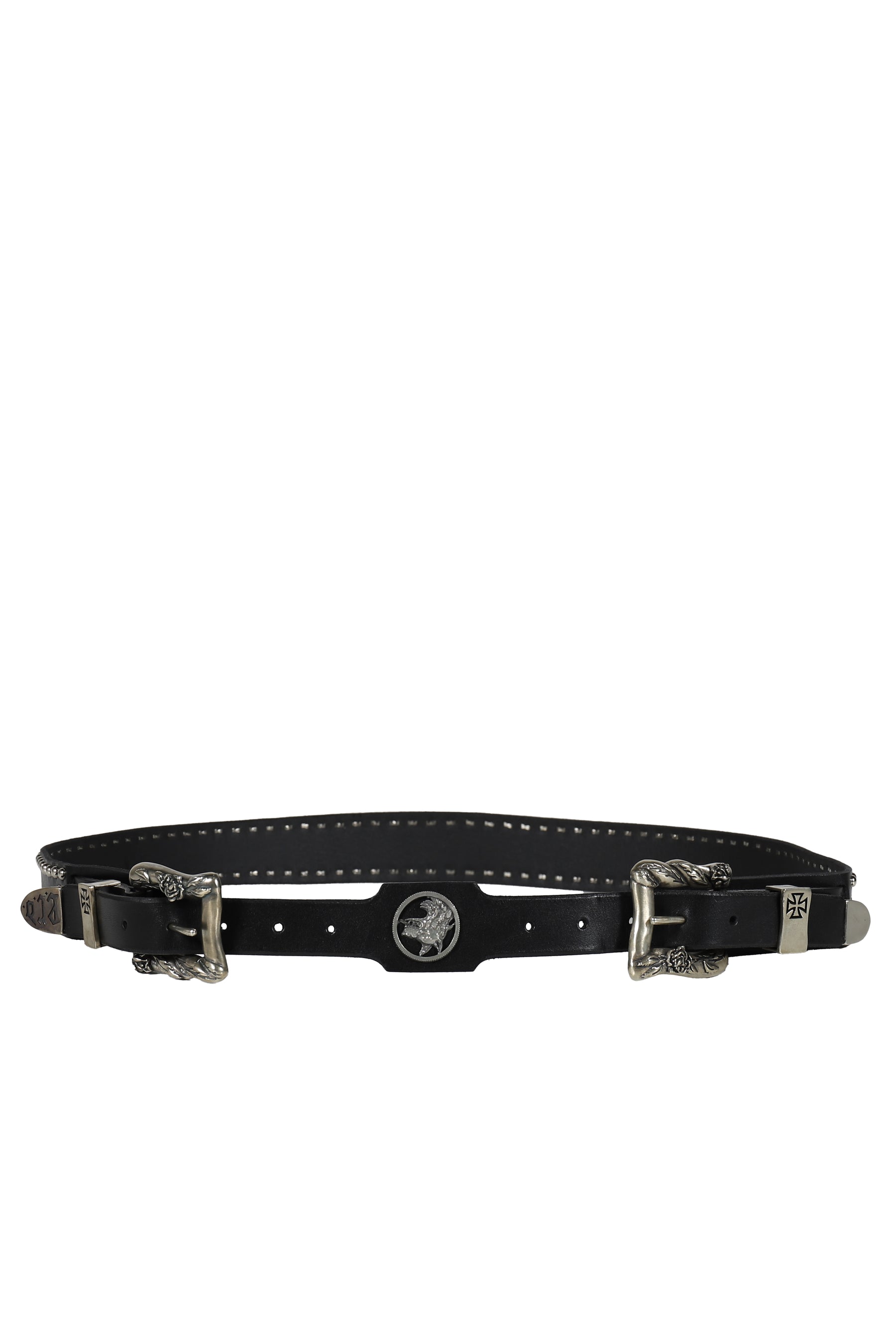 ENFANTS RICHES DÉPRIMÉS DOUBLE BUCKLE GERMAN DOG BELT / BLK