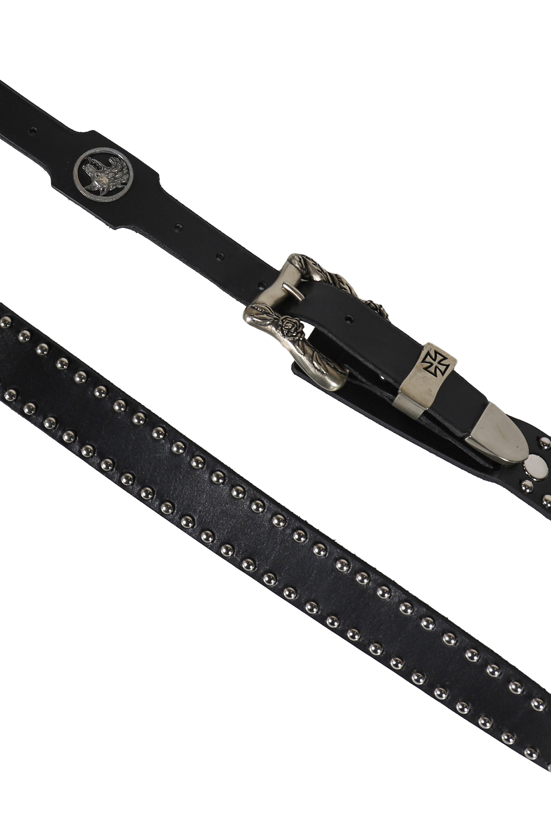 ENFANTS RICHES DÉPRIMÉS DOUBLE BUCKLE GERMAN DOG BELT / BLK