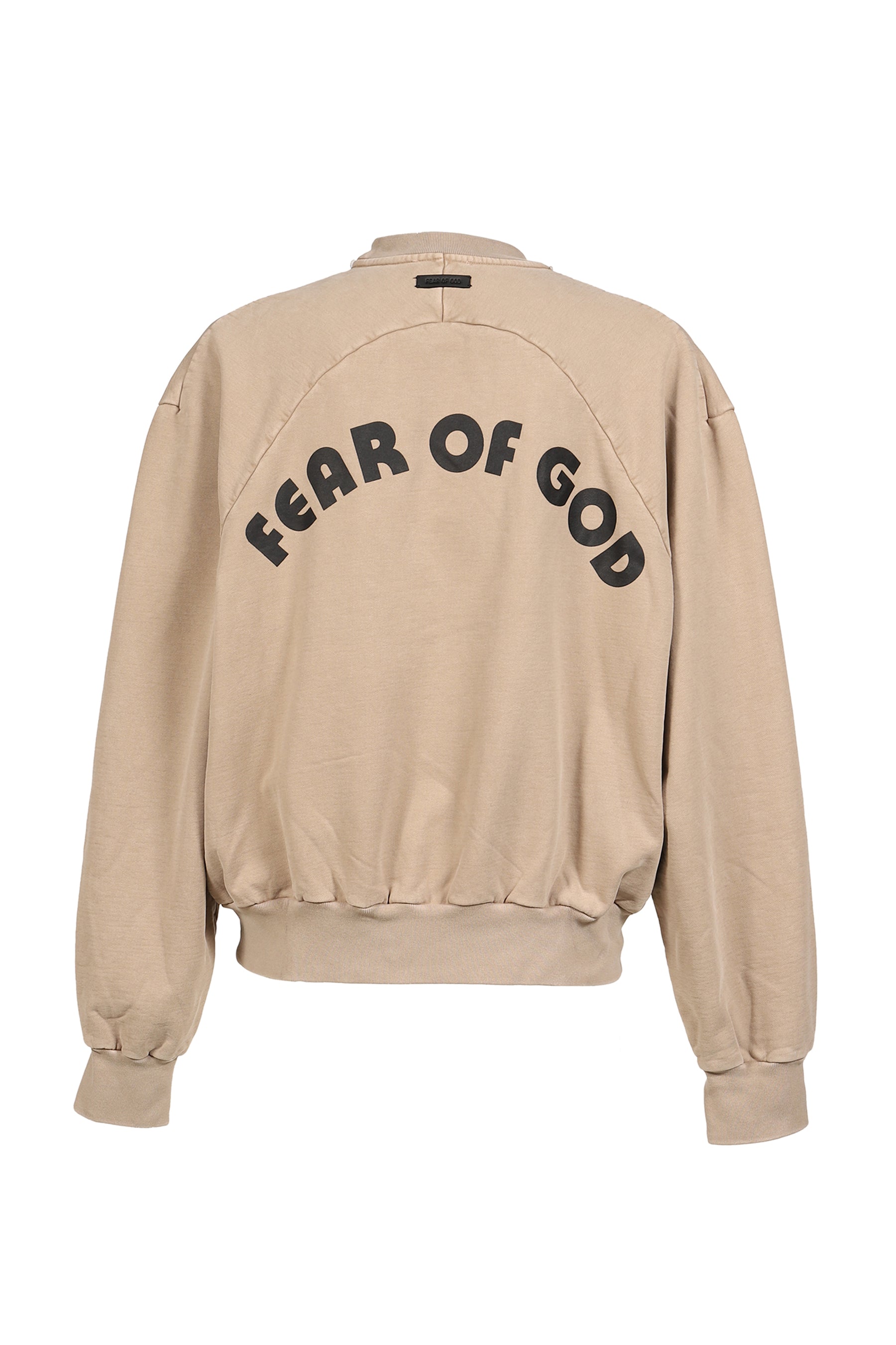 "BASEBALL" CLASSIC FIT HALF RAGLAN SWEATSHIRT / DUNE PEARL