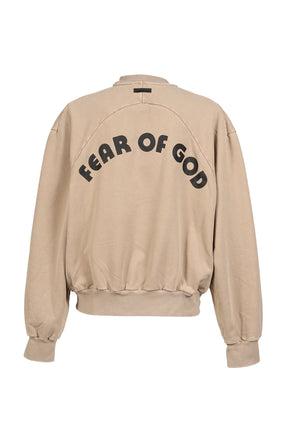"BASEBALL" CLASSIC FIT HALF RAGLAN SWEATSHIRT / DUNE PEARL