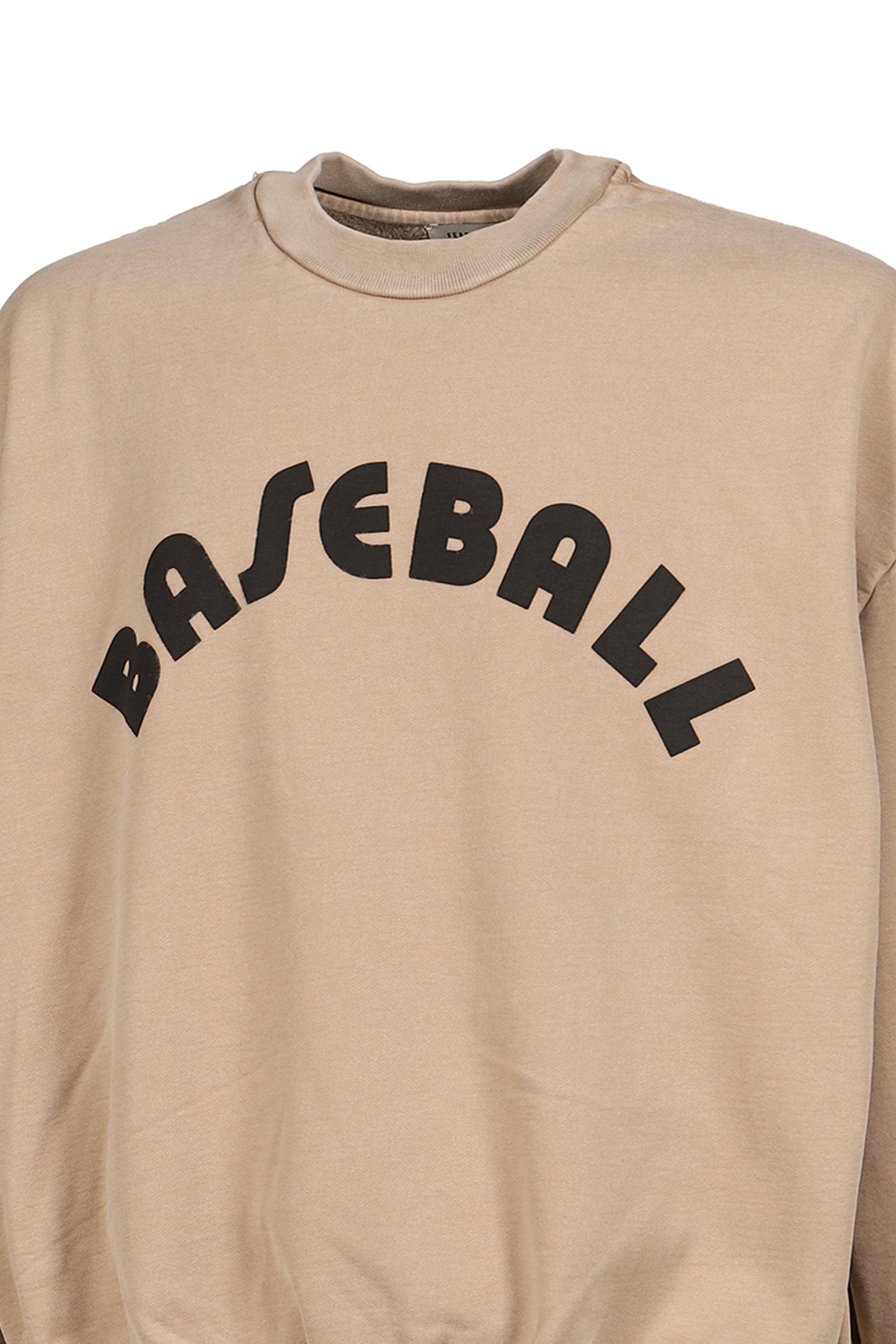 "BASEBALL" CLASSIC FIT HALF RAGLAN SWEATSHIRT / DUNE PEARL