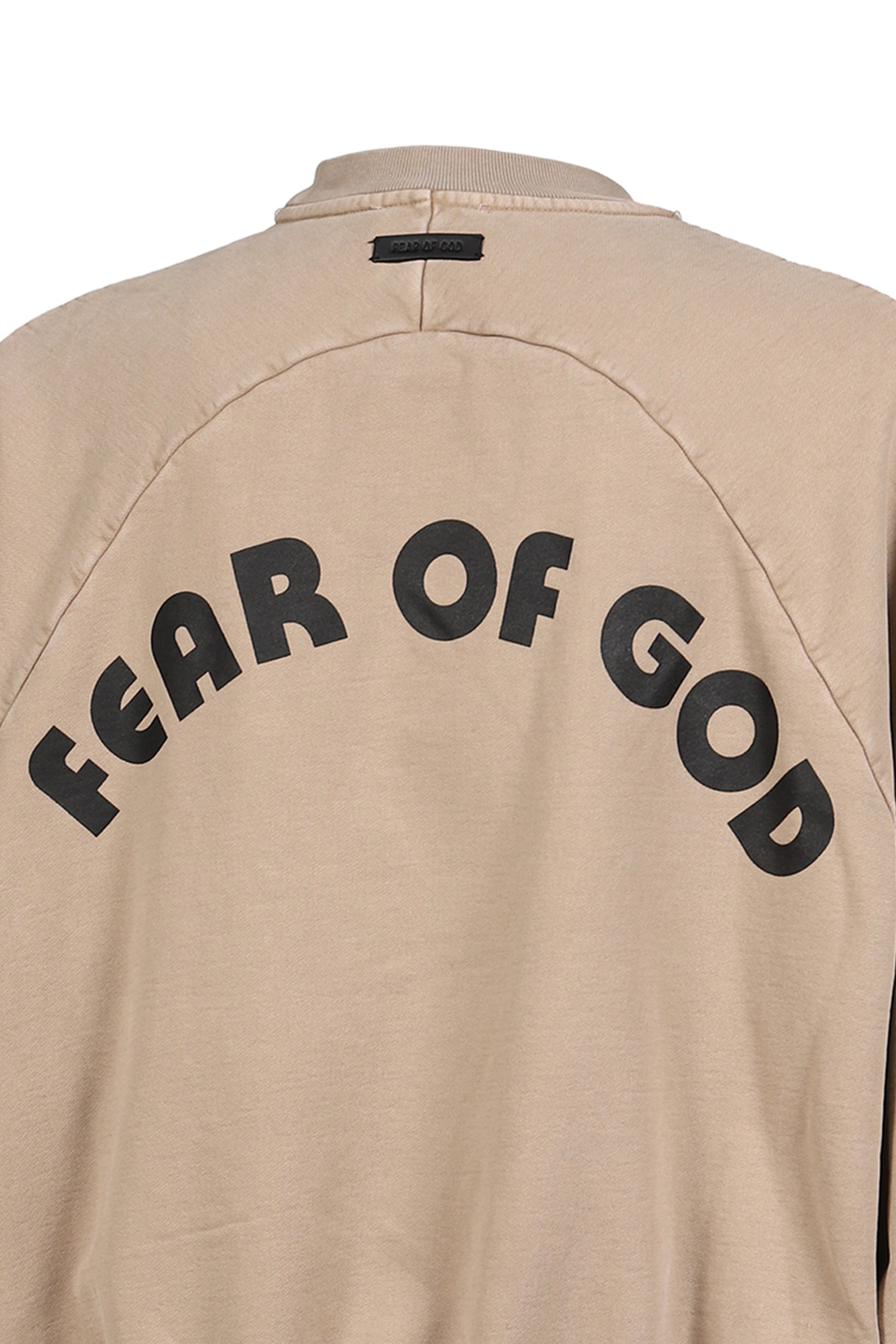 "BASEBALL" CLASSIC FIT HALF RAGLAN SWEATSHIRT / DUNE PEARL