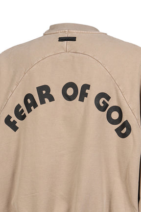 "BASEBALL" CLASSIC FIT HALF RAGLAN SWEATSHIRT / DUNE PEARL