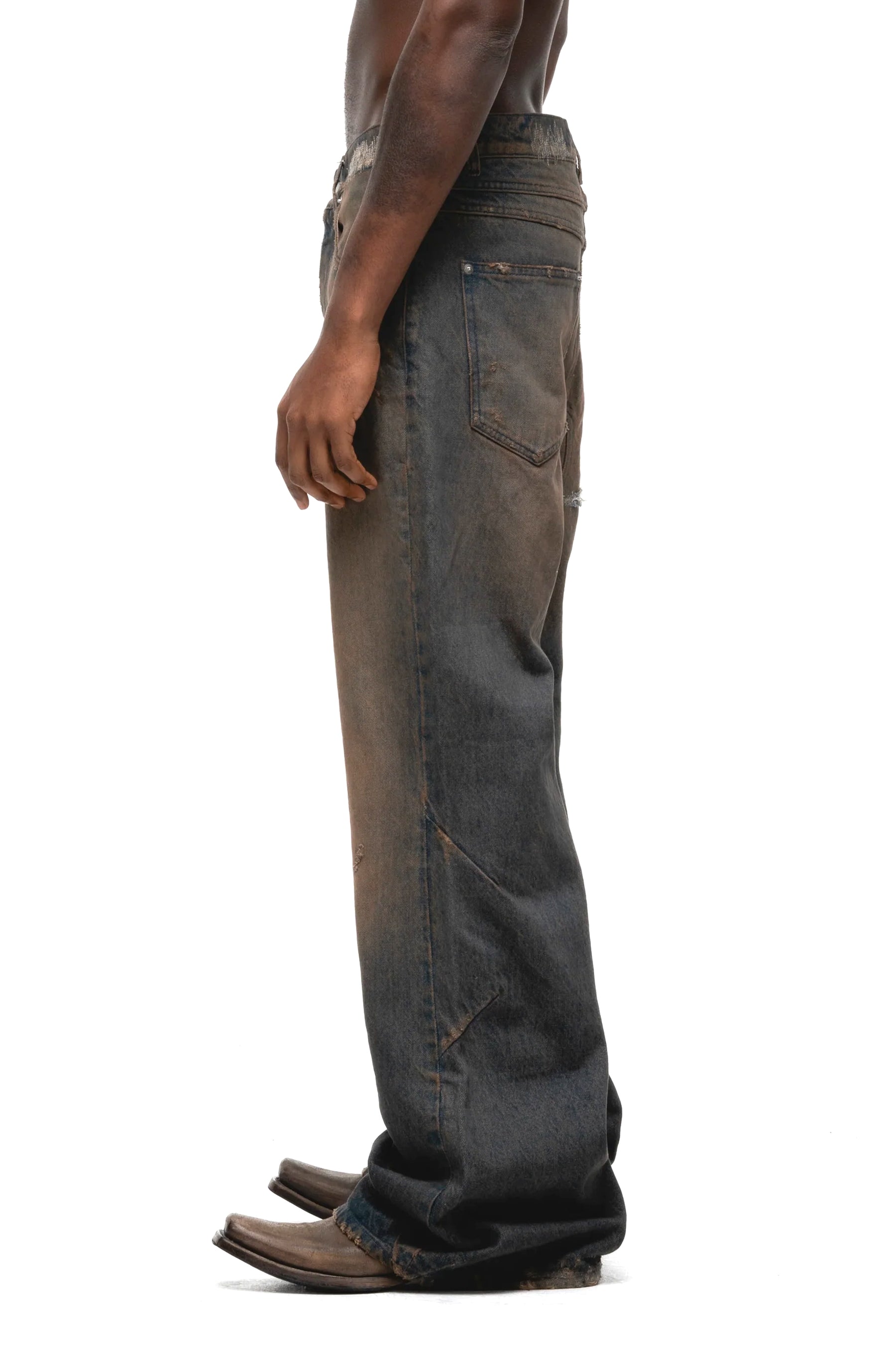 ITALY SMOOTH RUSTED BOOT CUT / BRW IND