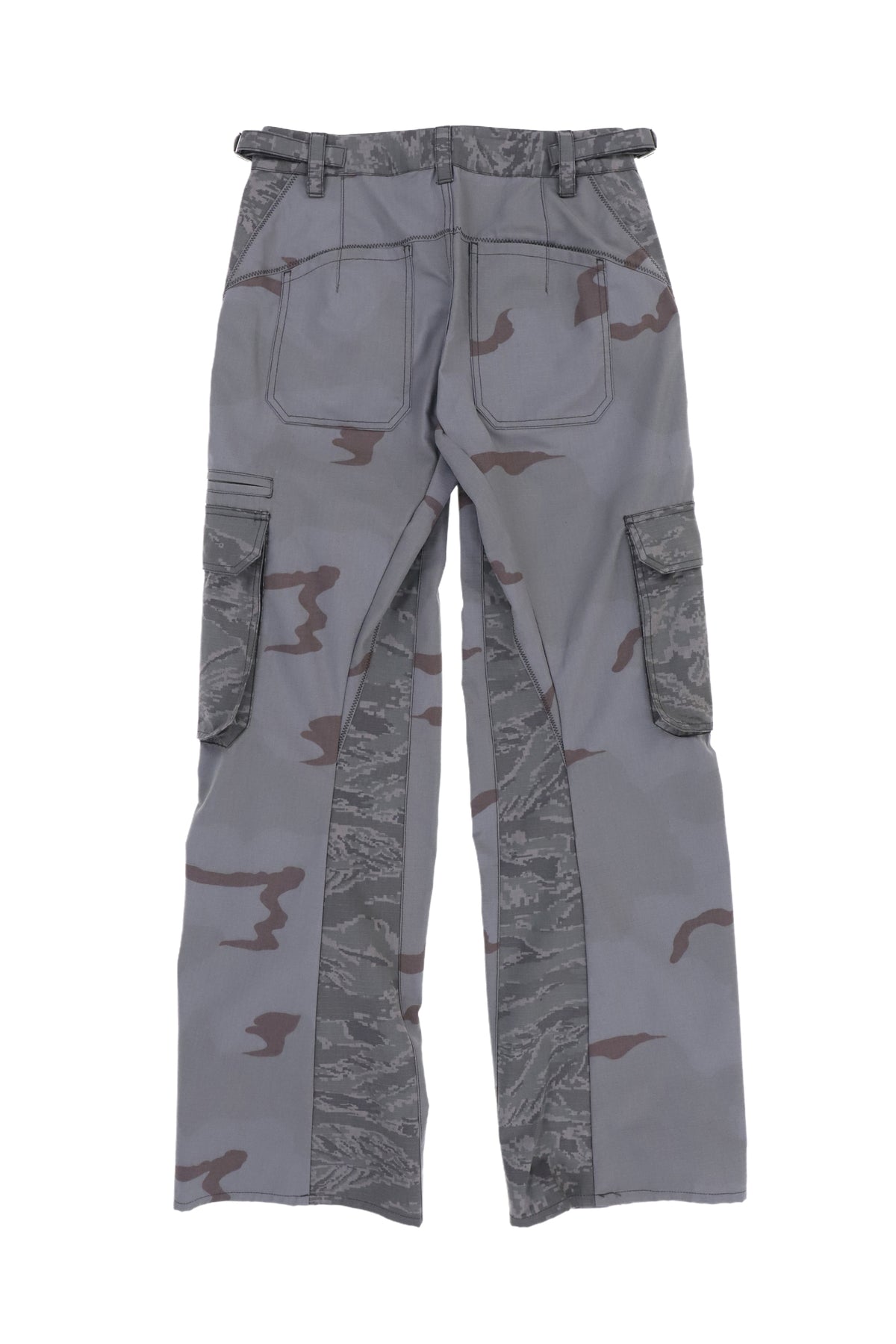 REGENERATED CAMO CARGO PANTS / GR90 DGRY