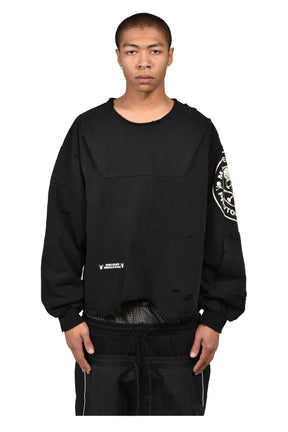 UPSIDE-DOWN SWEATSHIRT / BLK