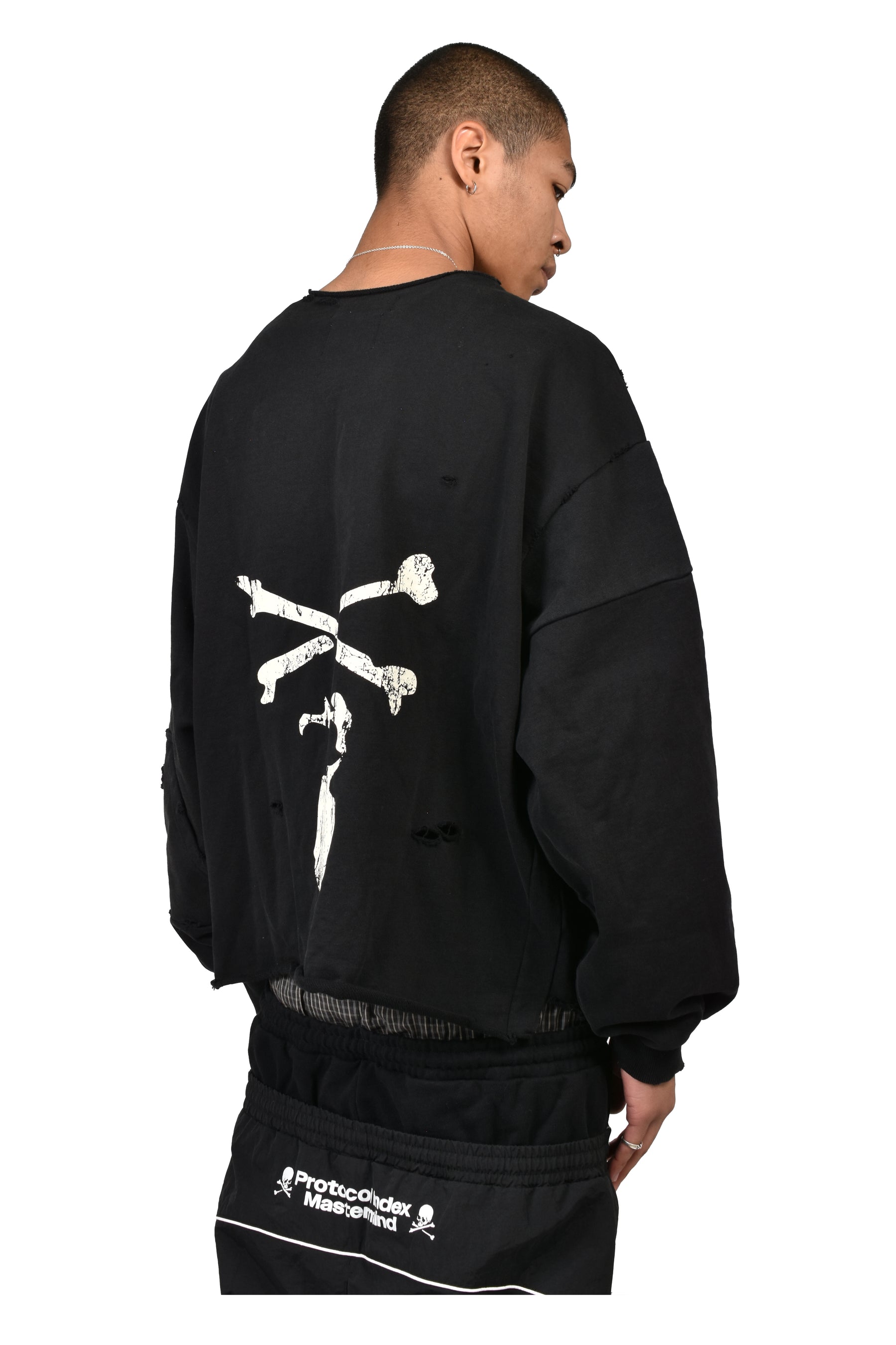 UPSIDE-DOWN SWEATSHIRT / BLK