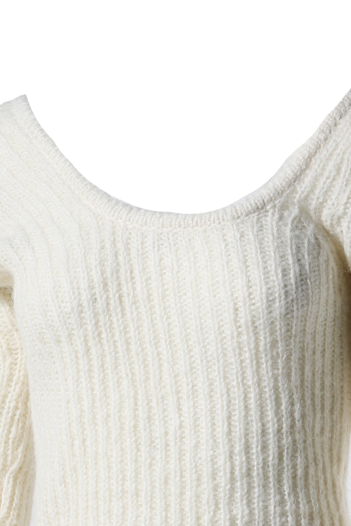 ISA ASYMMETRICAL KNIT TOP / WHT