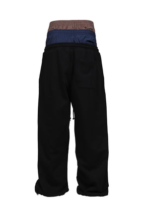 3 LAYERED SWEAT PANTS / BLK