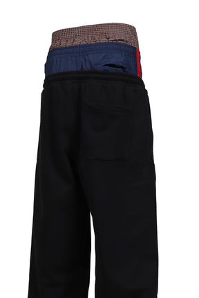 3 LAYERED SWEAT PANTS / BLK