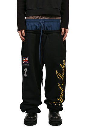 3 LAYERED SWEAT PANTS / BLK