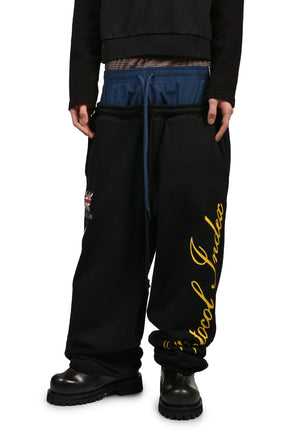 3 LAYERED SWEAT PANTS / BLK