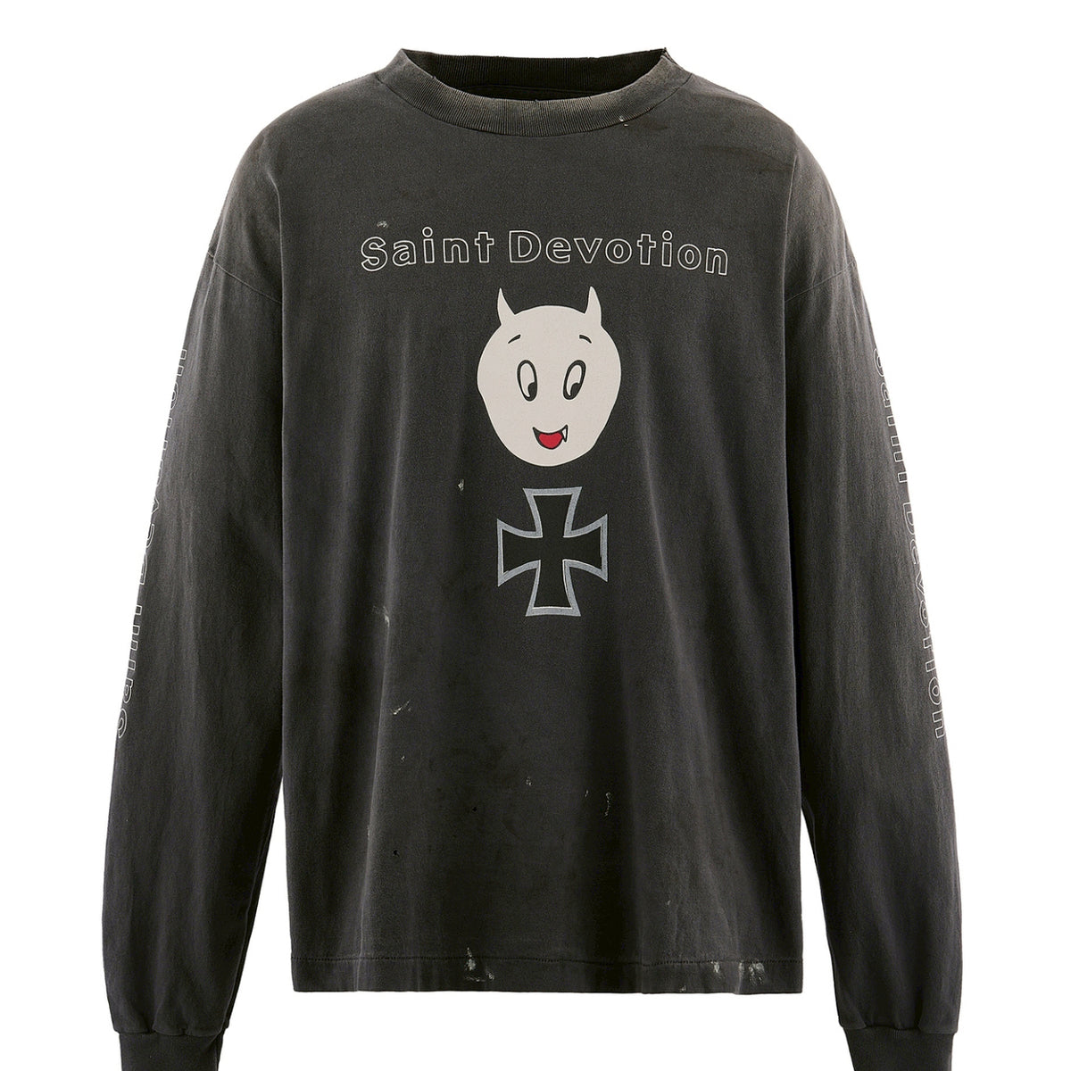 SAINT Mxxxxxx セントマイケル SS26 LS T-SHIRT/SAINT DEVOTION / BLK