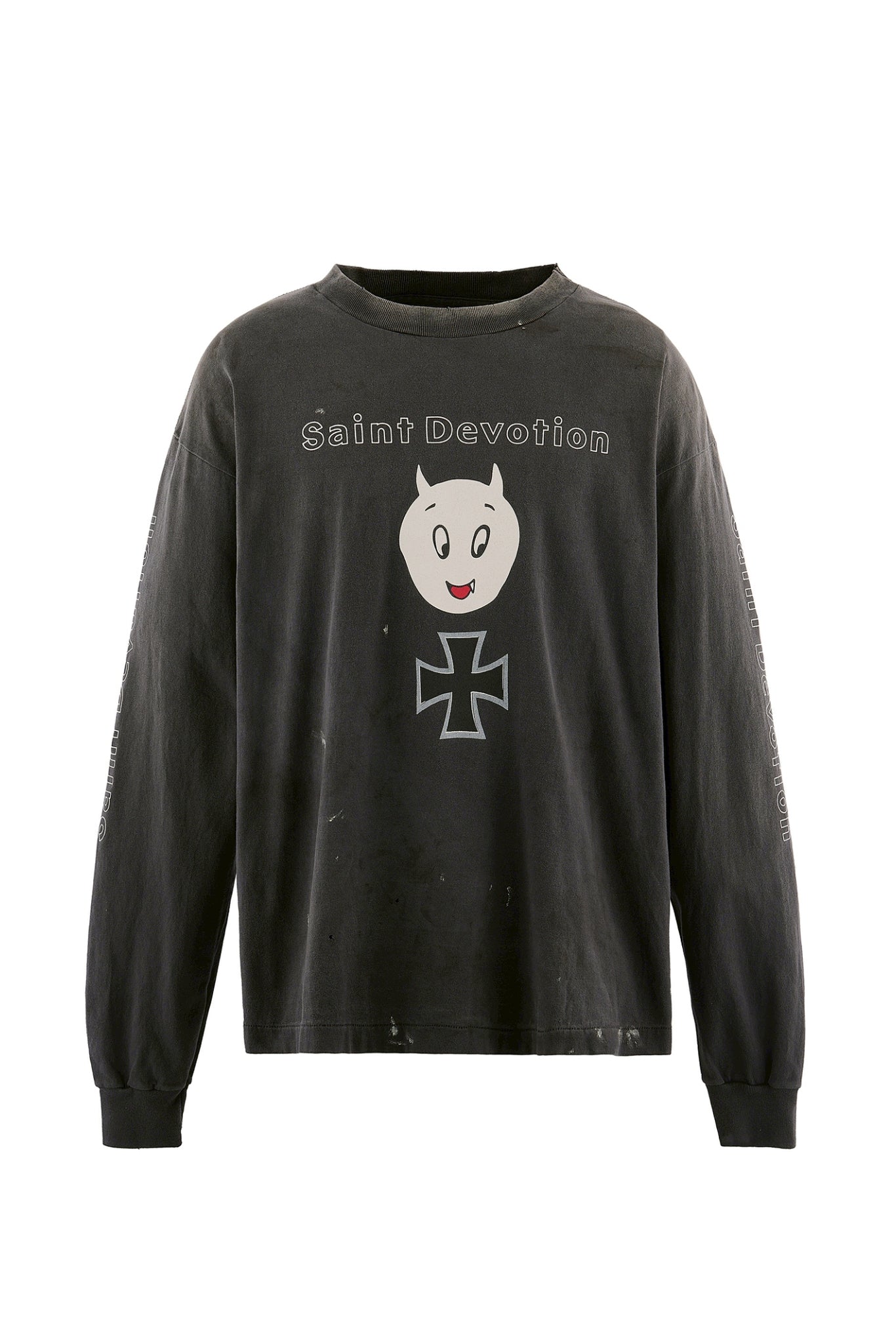 LS T-SHIRT/SAINT DEVOTION / BLK