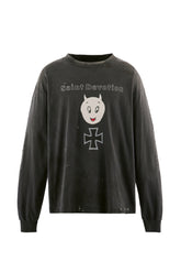 LS T-SHIRT/SAINT DEVOTION / BLK