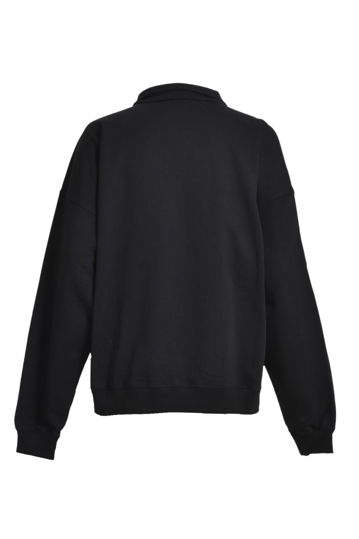 SCRIPT LOGO HALF ZIP SWEAT / BLK