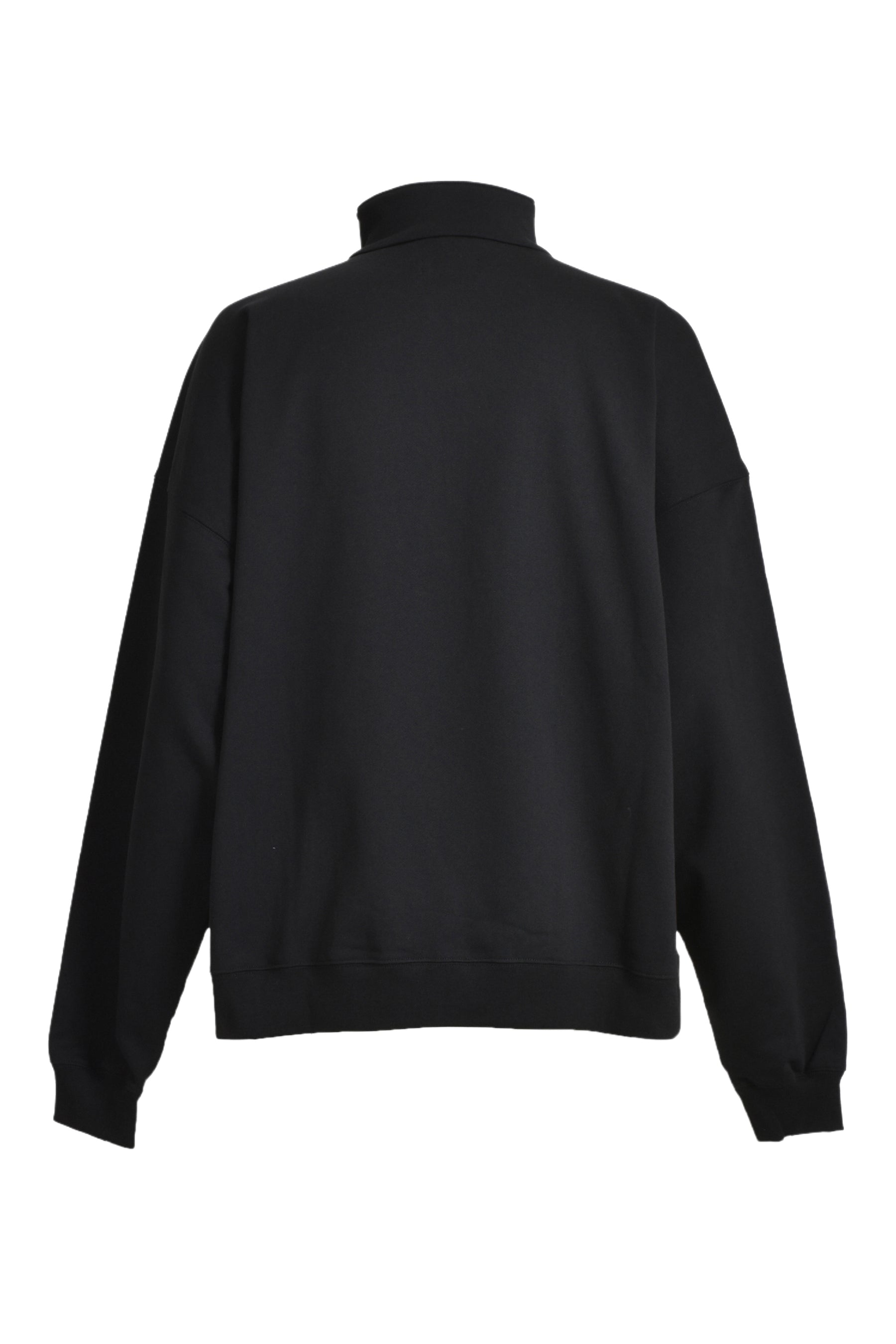 SCRIPT LOGO HALF ZIP SWEAT / BLK