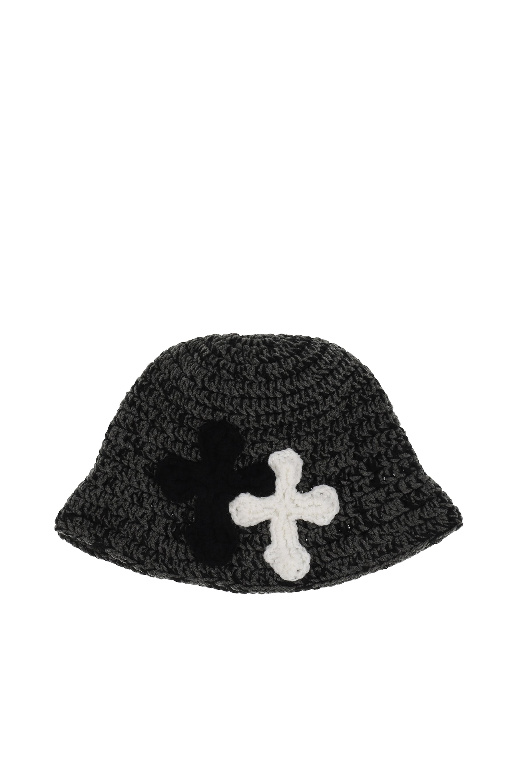 Y.A.R.N. ヤーン FW25 NUBIAN限定 3D CROSS KNITHAT / D.GRY - NUBIAN