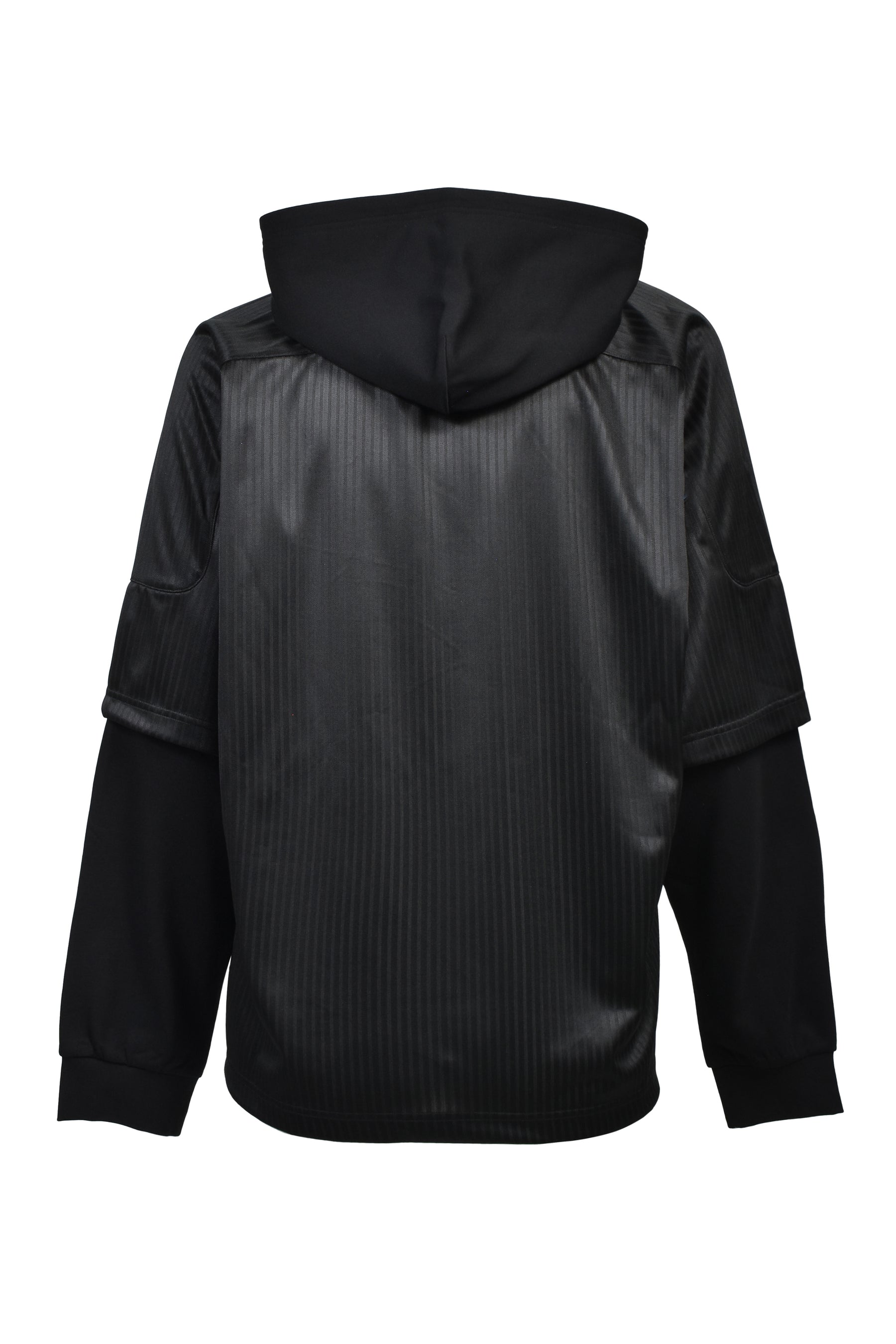 BH LOGO LAYERED GAME SHIRT HOODIE / BLK