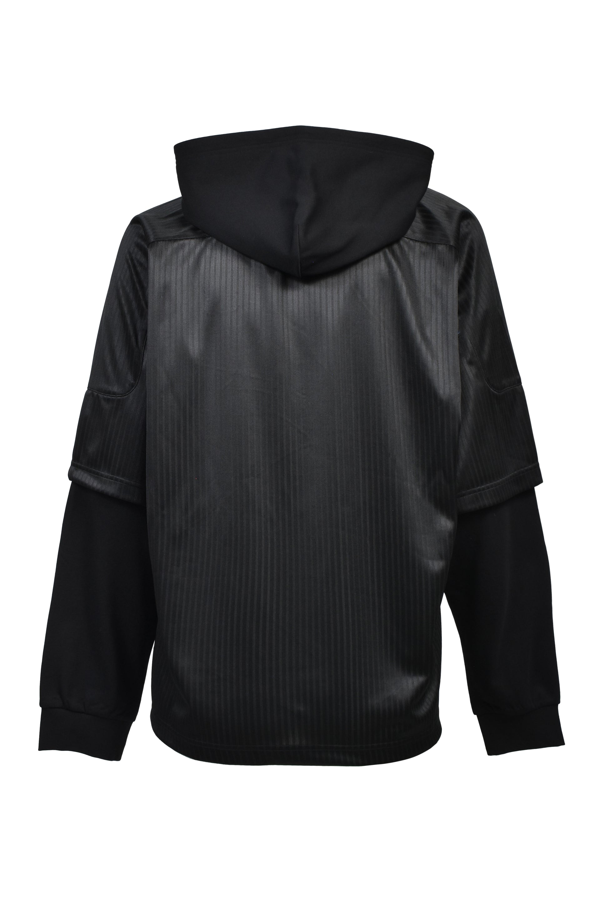 BH LOGO LAYERED GAME SHIRT HOODIE / BLK