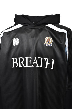 BH LOGO LAYERED GAME SHIRT HOODIE / BLK