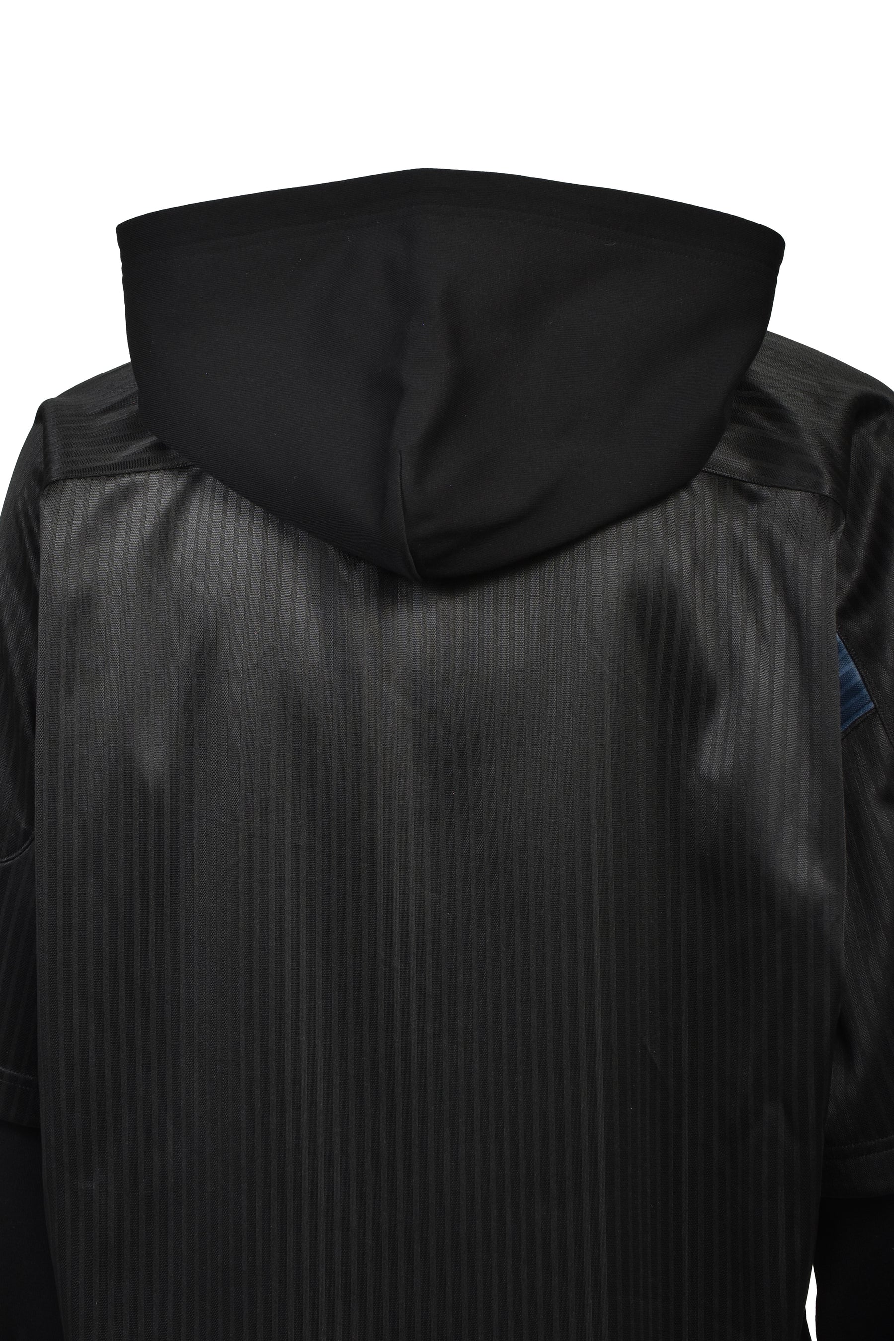 BH LOGO LAYERED GAME SHIRT HOODIE / BLK