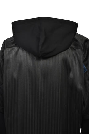 BH LOGO LAYERED GAME SHIRT HOODIE / BLK