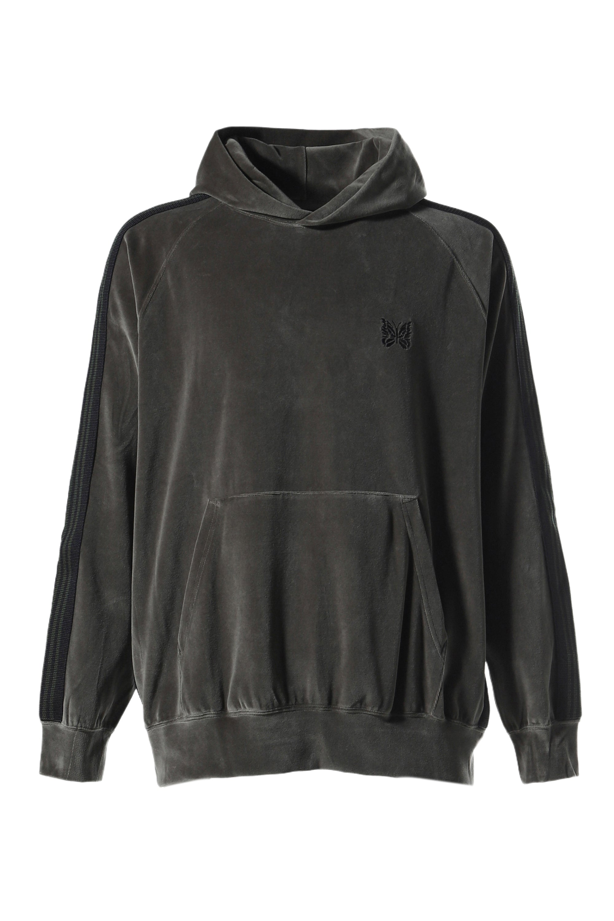 Needles ニードルス FW24 TRACK HOODY - C/PE VELOUR / OLV - NUBIAN