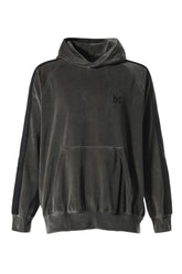 TRACK HOODY - C/PE VELOUR / OLV