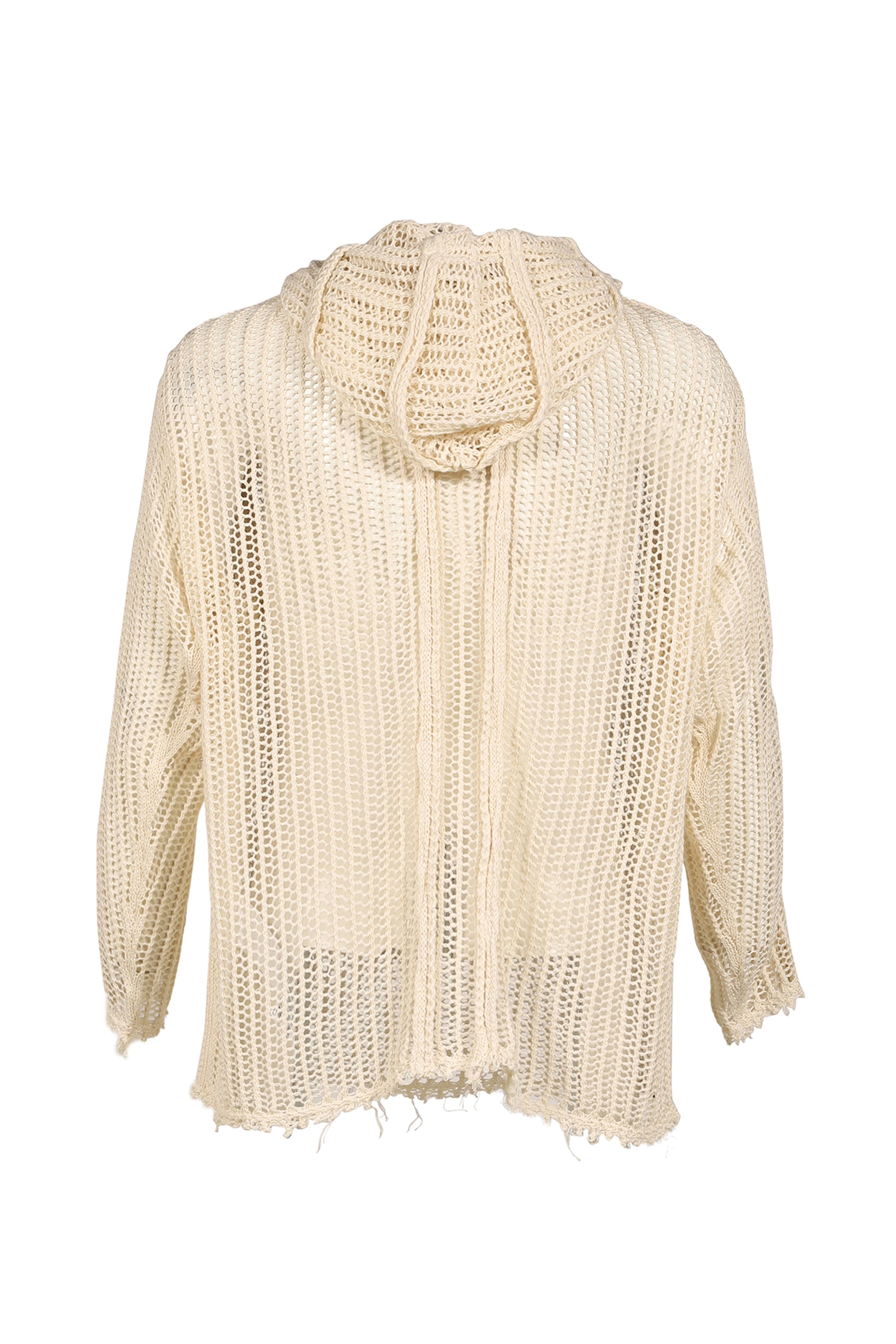 TC LINE MESH KNIT HOODIE / WHT