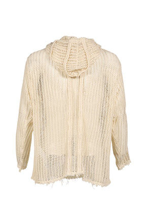 TC LINE MESH KNIT HOODIE / WHT