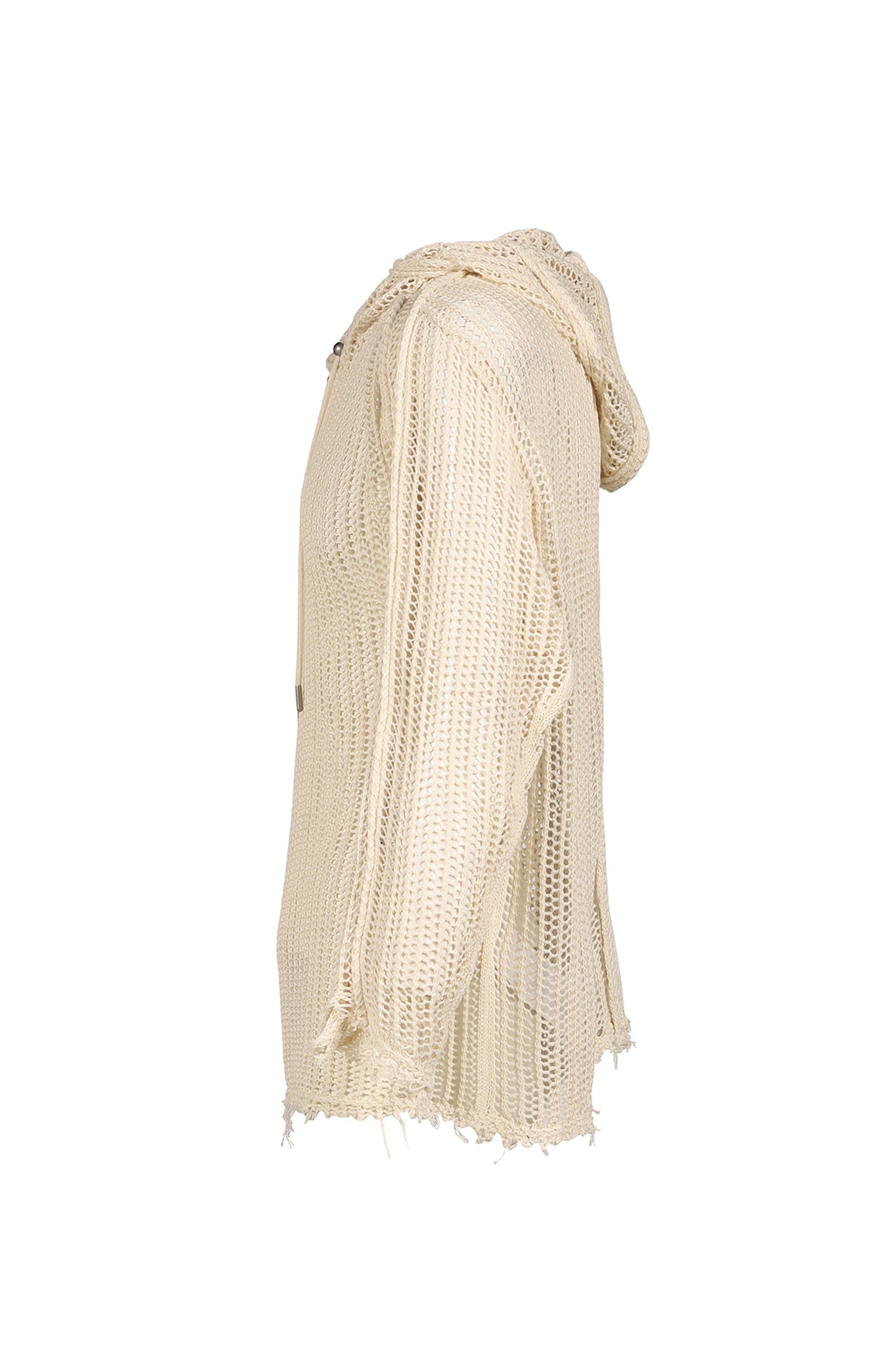 TC LINE MESH KNIT HOODIE / WHT