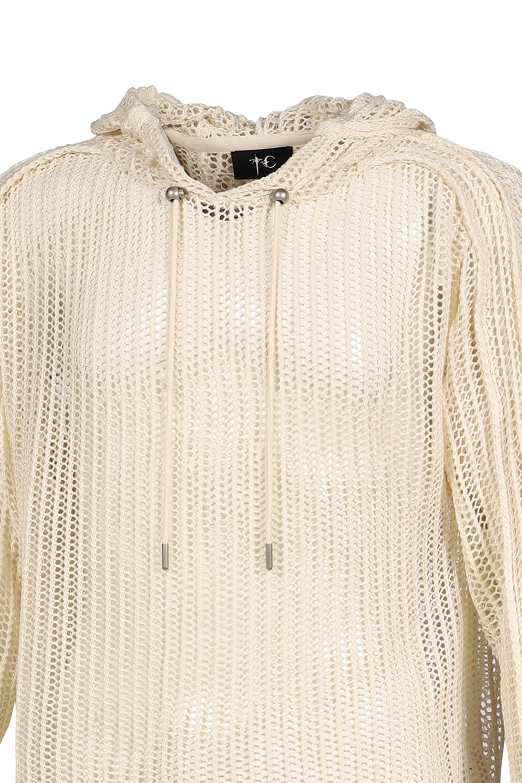 TC LINE MESH KNIT HOODIE / WHT