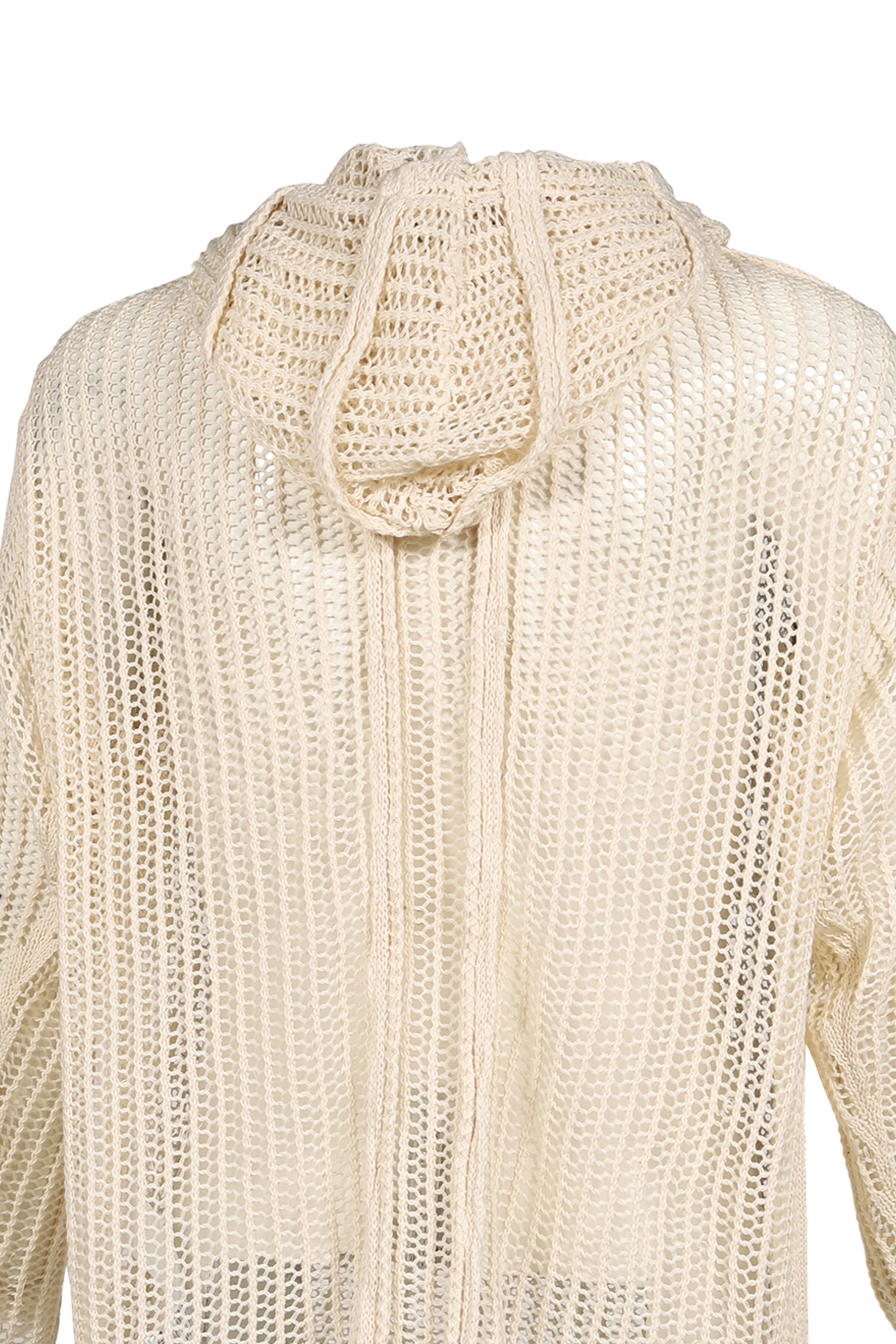 Thug Club SS26 TC LINE MESH KNIT HOODIE / WHT - NUBIAN