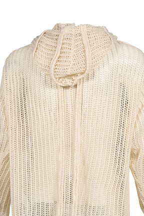 TC LINE MESH KNIT HOODIE / WHT