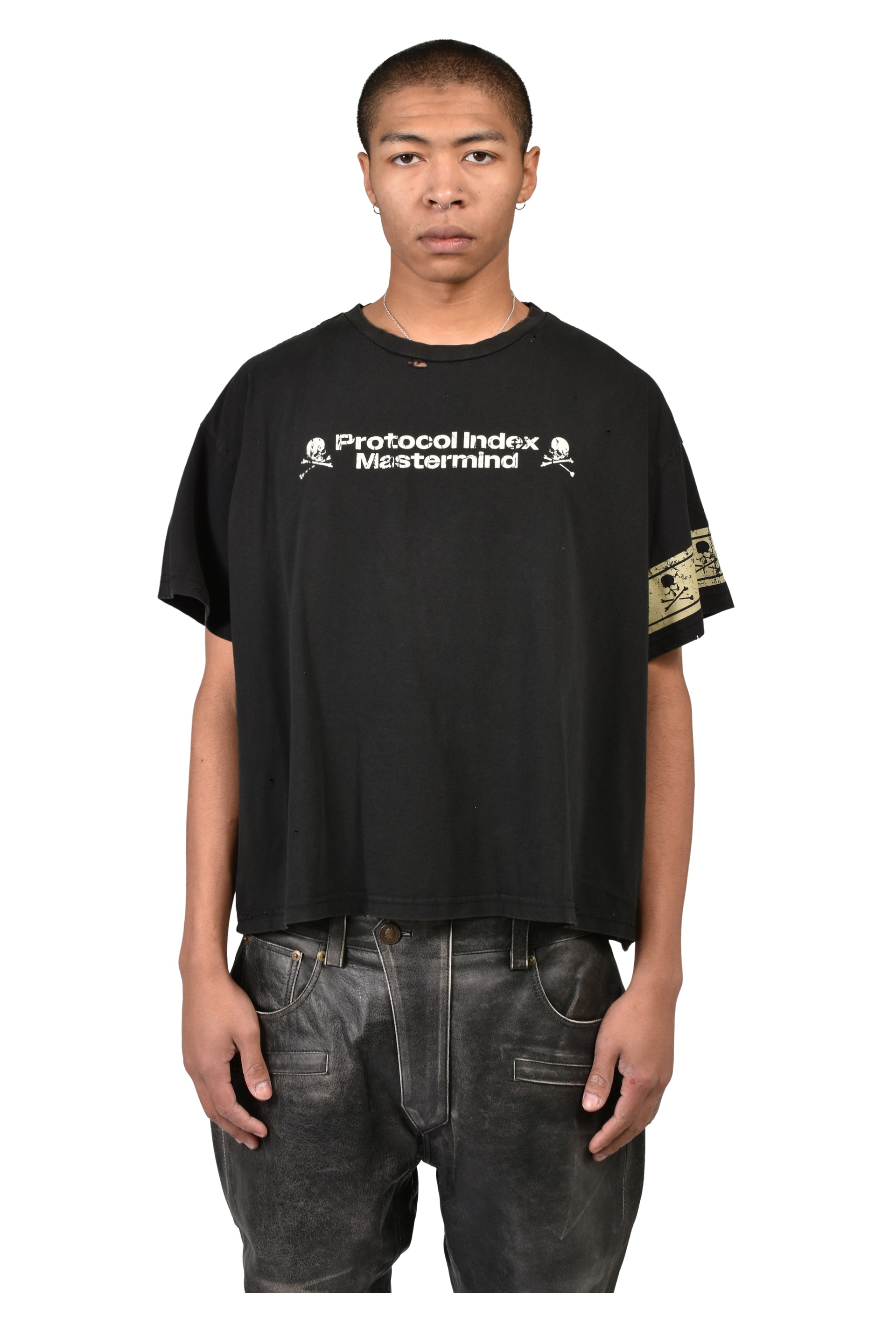 UPSIDE-DOWN T-SHIRT / BLK