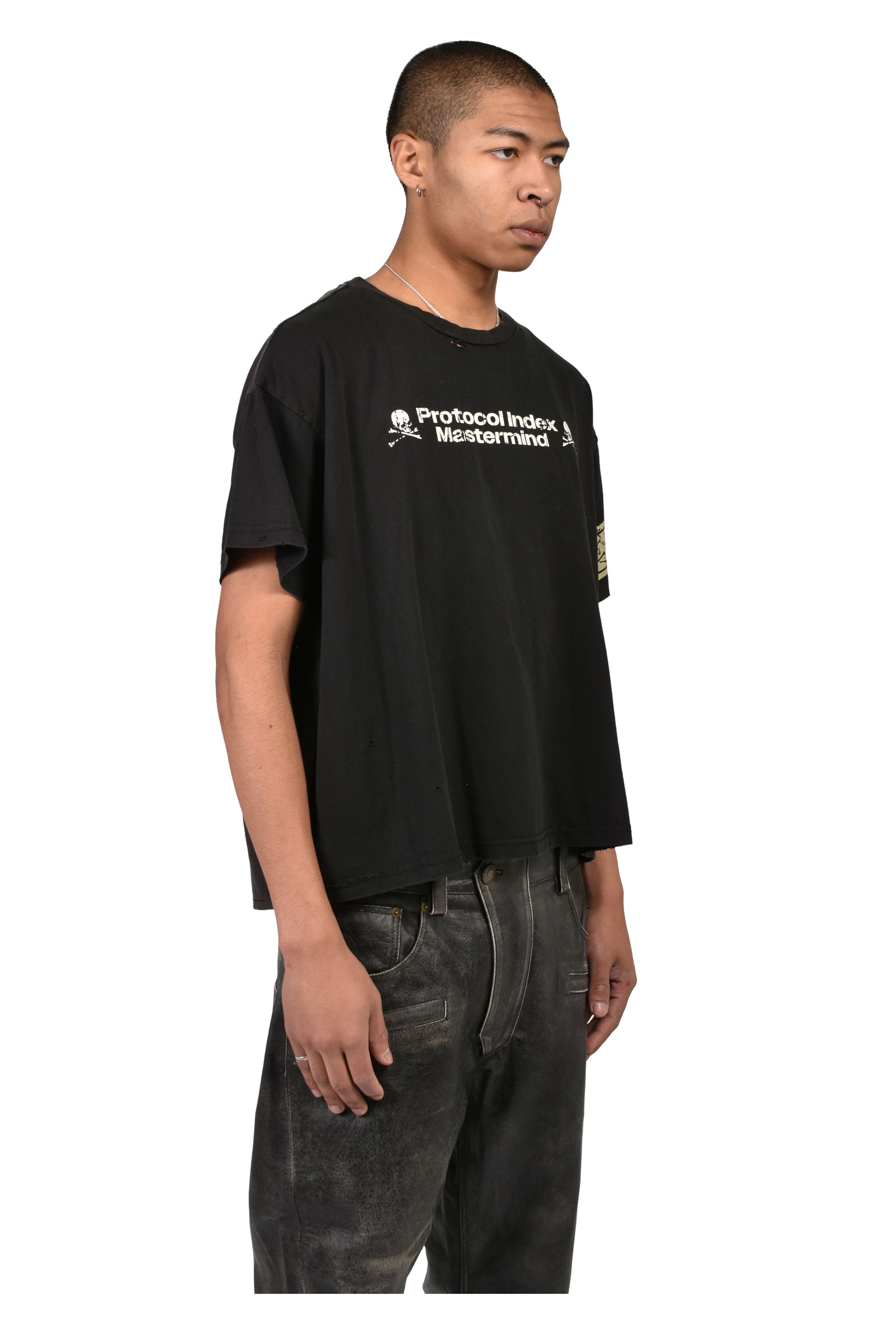 UPSIDE-DOWN T-SHIRT / BLK