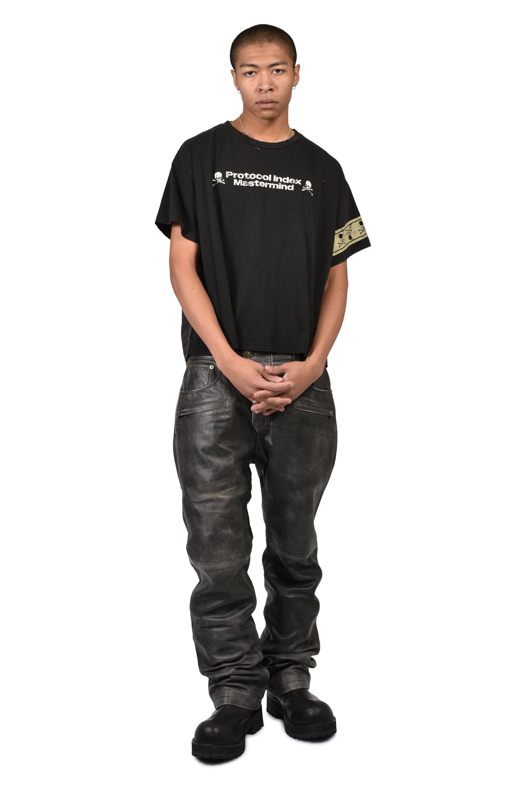 UPSIDE-DOWN T-SHIRT / BLK