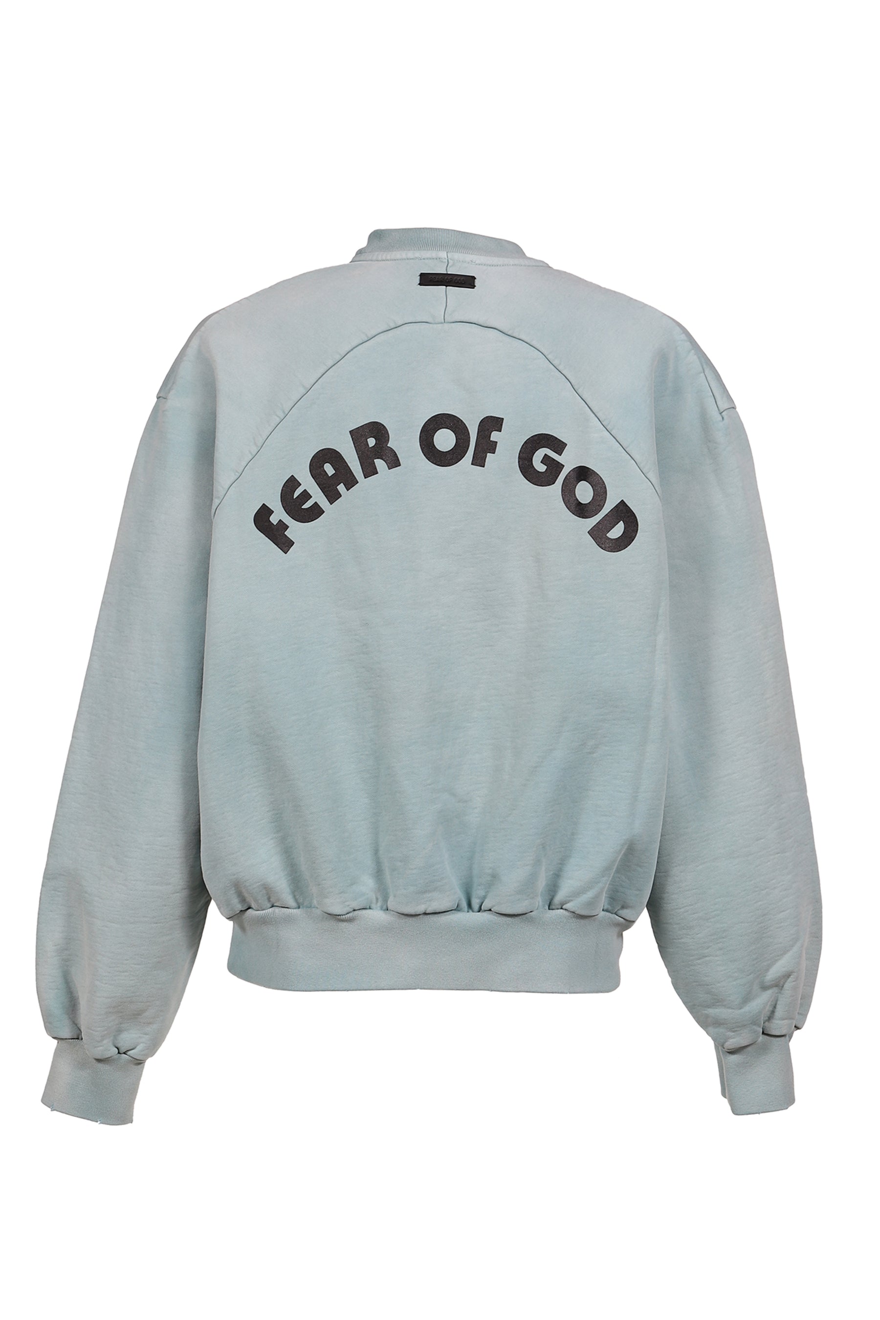 "BASEBALL" CLASSIC FIT HALF RAGLAN SWEATSHIRT / SKY
