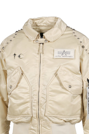AI CWU 45/P FLIGHT JACKET (RIVET VERSION) / VTG WHT 